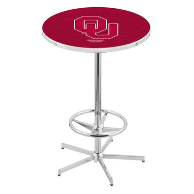 Holland Bar Stool Co. L216-42" Chrome Oklahoma Pub Table with 36" Dia. top
