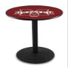 Holland Bar Stool Co. L214-42" Black Wrinkle Mississippi State Pub Table with 36" Dia. top view 1