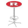 Holland Bar Stool Co. L216-42" Chrome Rutgers Pub Table with 36" Dia. top view 1