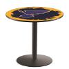 Holland Bar Stool Co. L214-36" Black Wrinkle St Louis Blues Pub Table with 36" Dia. top view 1