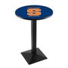 Holland Bar Stool Co. L217-36" Black Wrinkle Syracuse Pub Table with 36" Dia. top view 1