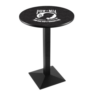 Holland Bar Stool Co. L217-42" Black Wrinkle POW/MIA Pub Table with 36" Dia. top
