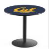 Holland Bar Stool Co. L214-42" Black Wrinkle Cal Pub Table with 36" Dia. top view 1