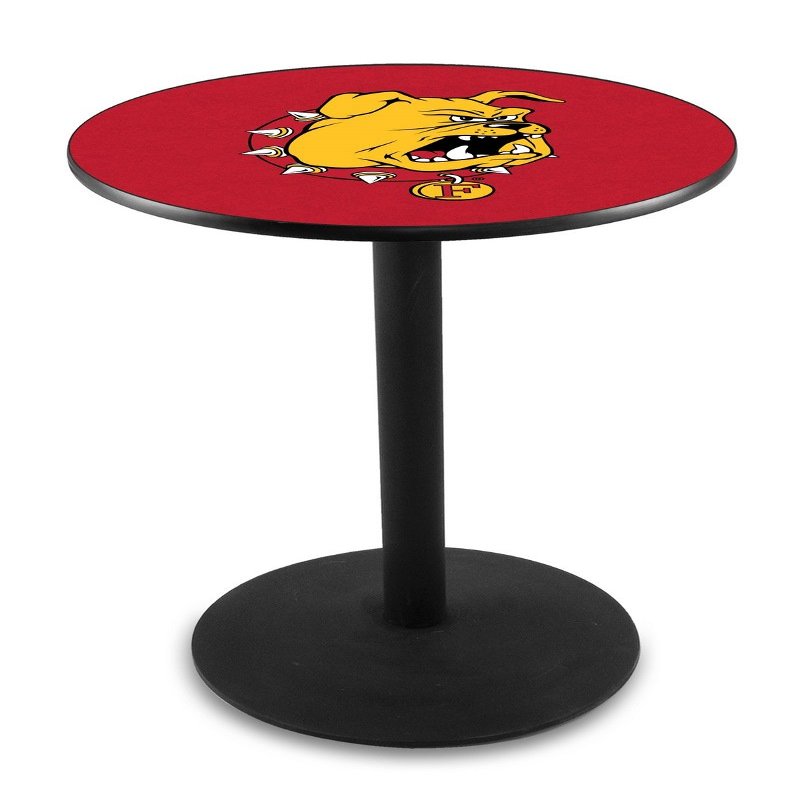 Holland Bar Stool Co. L214-42" Black Wrinkle Ferris State Pub Table with 36" Dia. top