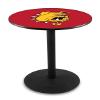 Holland Bar Stool Co. L214-42" Black Wrinkle Ferris State Pub Table with 36" Dia. top view 1
