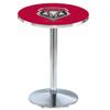 Holland Bar Stool Co. L214-36" Chrome New Mexico Pub Table with 36" Dia. top view 1