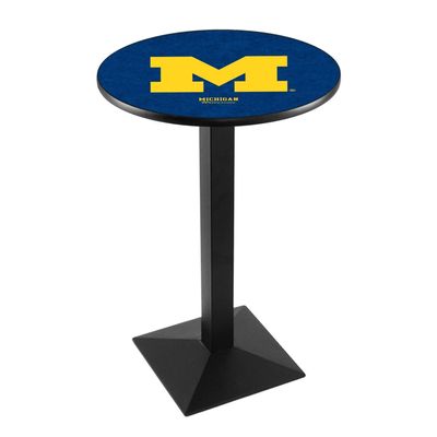 Holland Bar Stool Co. L217-42" Black Wrinkle Michigan Pub Table with 36" Dia. top