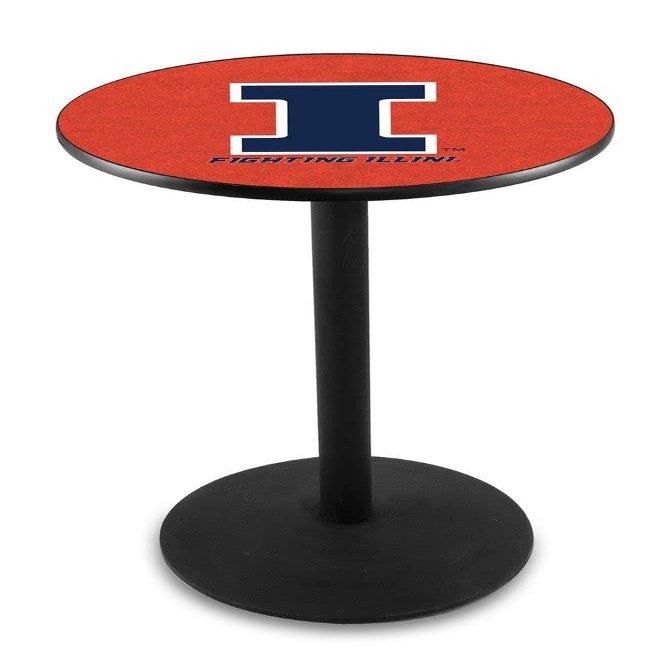 Holland Bar Stool Co. L214-42" Black Wrinkle Illinois Pub Table with 36" Dia. top