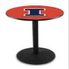 Holland Bar Stool Co. L214-42" Black Wrinkle Illinois Pub Table with 36" Dia. top view 1