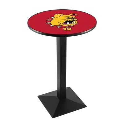 Holland Bar Stool Co. L217-42" Black Wrinkle Ferris State Pub Table with 36" Dia. top