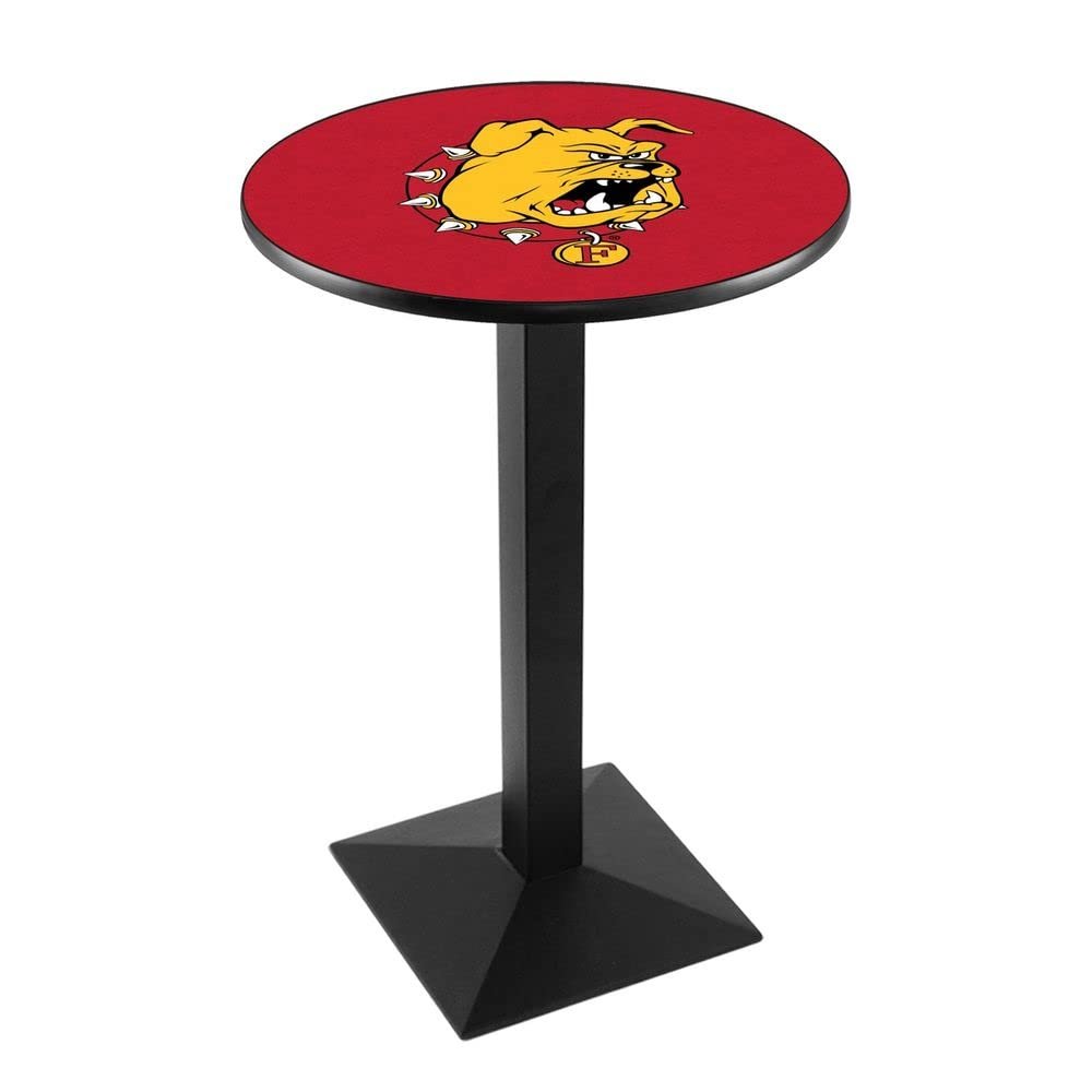 Holland Bar Stool Co. L217-42" Black Wrinkle Ferris State Pub Table with 36" Dia. top