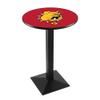 Holland Bar Stool Co. L217-42" Black Wrinkle Ferris State Pub Table with 36" Dia. top view 1
