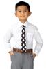 Spring Notion Boy's Printed Microfiber Christmas Theme Pretied Zipper Tie, Medium Black Snowman view 2