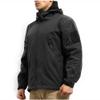 DLP Tactical Stalker Soft Shell Waterproof & Windproof Fleece Hooded Jacket (Large, Black) view 2
