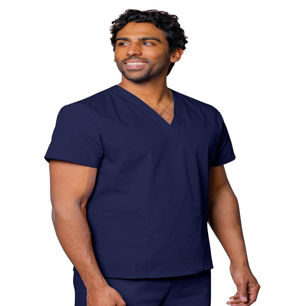 Adar Universal Unisex Scrubs - V-Neck Scrub Top - 2600 - Navy - L