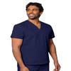 Adar Universal Unisex Scrubs - V-Neck Scrub Top - 2600 - Navy - L view 1