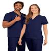 Adar Universal Unisex Scrubs - V-Neck Scrub Top - 2600 - Navy - L view 3