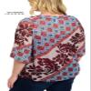 Belle Donne Big Women Tops Blouse Full or 3/4 Sleeve Casual Tunic Plus Size - Blue/2X-Large view 2