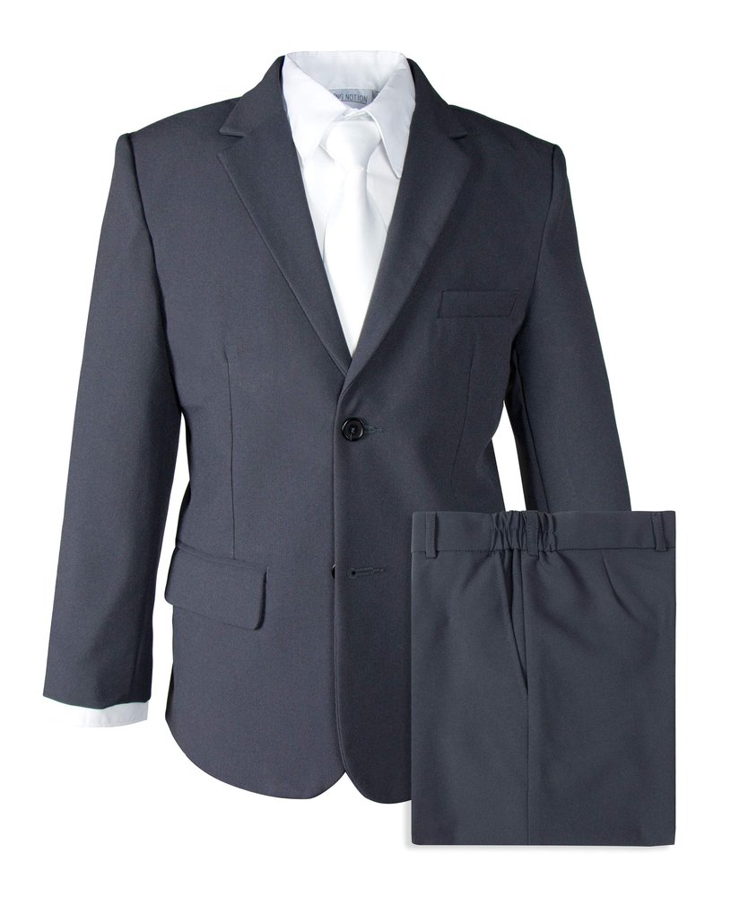 Spring Notion Big Boys' 2 Piece Suit Set 6 Charcoal