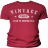 1951 Birthday Shirt for Men - Vintage Stars 1951 Aged to Perfection - 75th Birthday Gift - F/Red-4X view 1