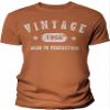 1956 Birthday Shirt for Men - Vintage Stars 1956 Aged to Perfection - 70th Birthday Gift - F/TX Orange-4X view 1