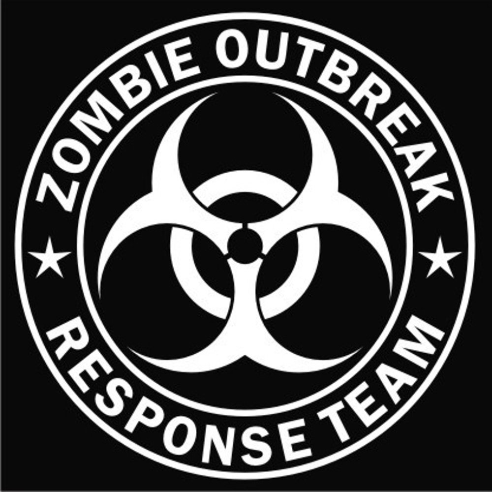 6" White Vinyl"Zombie Outbreak Response Team" Decal