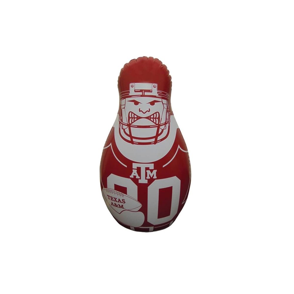 Fremont Die NCAA Texas A&M Aggies Bop Bag Inflatable Tackle Buddy Punching Bag, Mini: 12" Tall, Team Colors