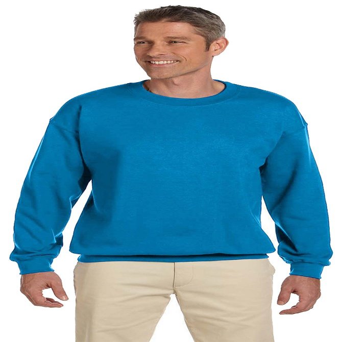 Gildan Adult Fleece Crewneck Sweatshirt, Style G18000, Multipack, Antique Sapphire (1-Pack), 2X-Large