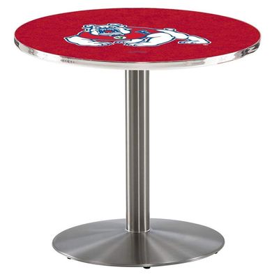 Holland Bar Stool Co. L214-36" Stainless Steel Fresno State Pub Table with 36" Dia. top