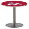 Holland Bar Stool Co. L214-36" Stainless Steel Fresno State Pub Table with 36" Dia. top view 1