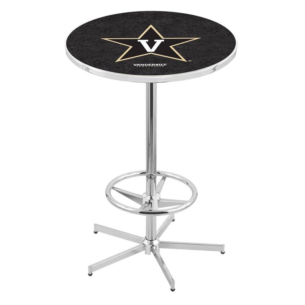 Holland Bar Stool Co. L216-42" Chrome Vanderbilt Pub Table with 36" Dia. top