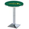 Holland Bar Stool Co. L217-42" Chrome North Dakota State Pub Table with 36" Dia. top view 1