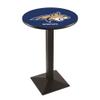 Holland Bar Stool Co. L217-42" Black Wrinkle Montana State Pub Table with 36" Dia. top view 1