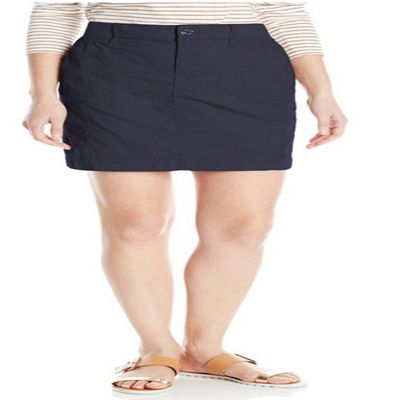 Gloria Vanderbilt Women's Pennie Pull On Skirt With Knit Waistband, Black, 6
