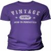 1976 Birthday Shirt for Men - Vintage Stars 1976 Aged to Perfection - 50th Birthday Gift - F/Purple-4X view 1