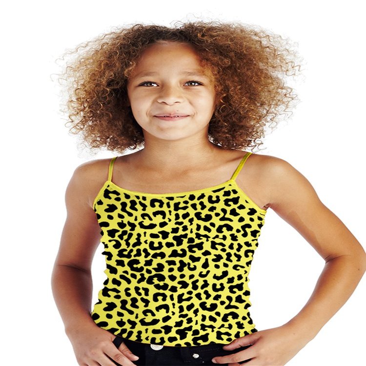 Cutie Patootie - Girls - Leopard Print Cami Tank - 10 - Yellow and Black