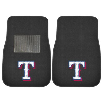 FANMATS 20577 Texas Rangers 2-Piece Embroidered Team Logo Car Mat Set, Front Row Automotive Floor Mats