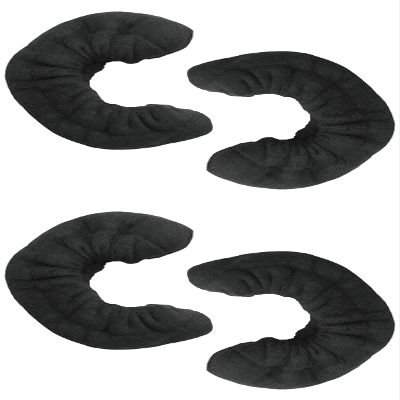 A&R Ice Hockey Blade Jacket Cover Terry Cloth Soaker Guard Black Large (2-Pack)