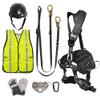 Fusion Climb Pro Backyard FK-A-HLTCHVG-26 Carabineer Helmet Vest Gloves Bundle, Black view 1