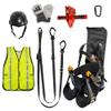 Fusion Climb Pro Backyard FK-A-HLTCHVG-45 Carabineer Helmet Vest Gloves Bundle, Black view 1