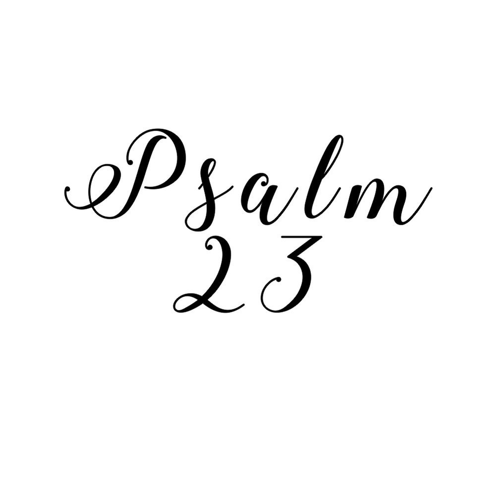 Religious Psalm 23 Bible Verse God Christian Vinyl Sticker Car Decal (6" White)