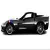 USA Flag with Stars Vinyl Graphic Decal Racing Stripes, Fits Chevy Corvette C6 Stingray, Both Sides, Red, White and Blue view 4