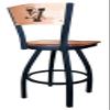 Holland Bar Stool Co. L038-36" Black Wrinkle Vermont Swivel Bar Stool with Laser Engraved Back by The view 2