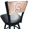 Holland Bar Stool Co. L038-36" Black Wrinkle Syracuse Swivel Bar Stool with Laser Engraved Back by The view 1