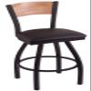 Holland Bar Stool Co. L038-36" Black Wrinkle Maryland Swivel Bar Stool with Laser Engraved Back by The view 1