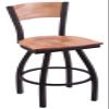 Holland Bar Stool Co. L038-36" Black Wrinkle Cincinnati Swivel Bar Stool with Laser Engraved Back by The view 1