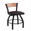 Holland Bar Stool Co. L038-36" Black Wrinkle Eastern Washington Swivel Bar Stool with Laser Engraved Back by The view 4
