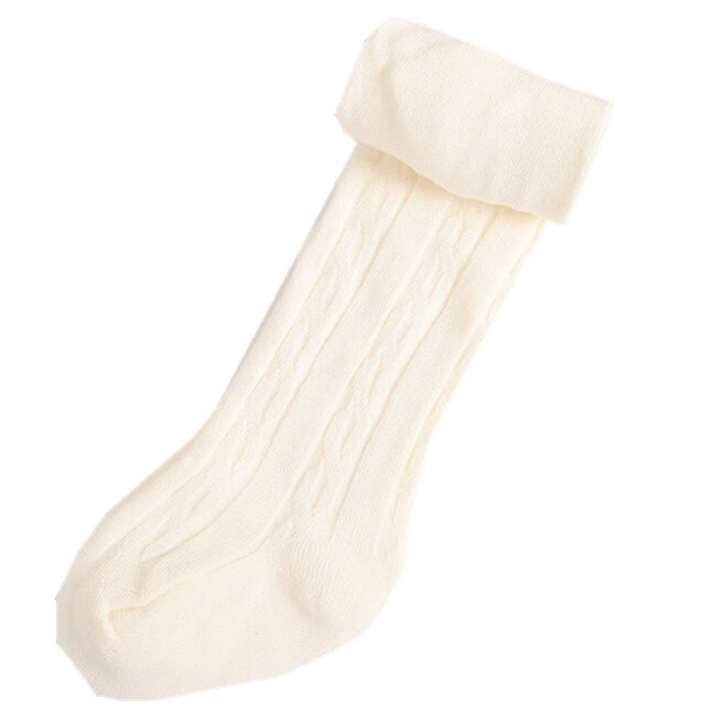 Ding-dong Baby Kid Girl Cotton Tights(Style 1,White,2-4T)