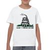 Don't Tread On Me Kid's T-Shirt Gadsden Flag American Patriot US Boys Girls Tee White Small view 2