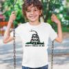 Don't Tread On Me Kid's T-Shirt Gadsden Flag American Patriot US Boys Girls Tee White Small view 3